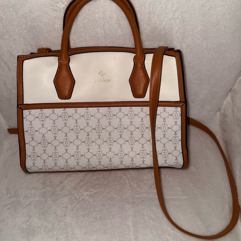 Nanette Lepore Brown and White Handbag